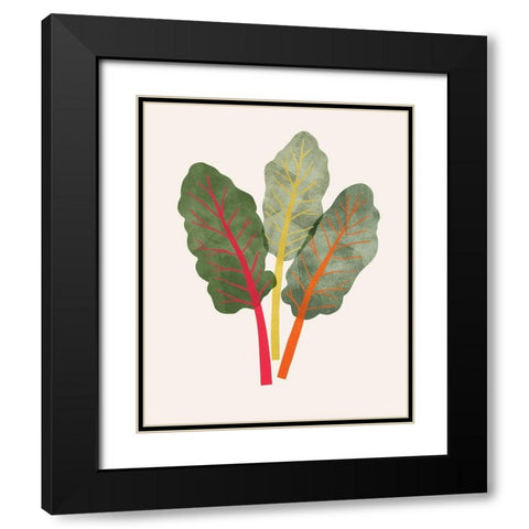 Organic Veg V Black Modern Wood Framed Art Print with Double Matting by Barnes, Victoria