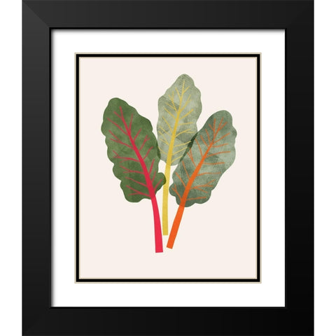 Organic Veg V Black Modern Wood Framed Art Print with Double Matting by Barnes, Victoria