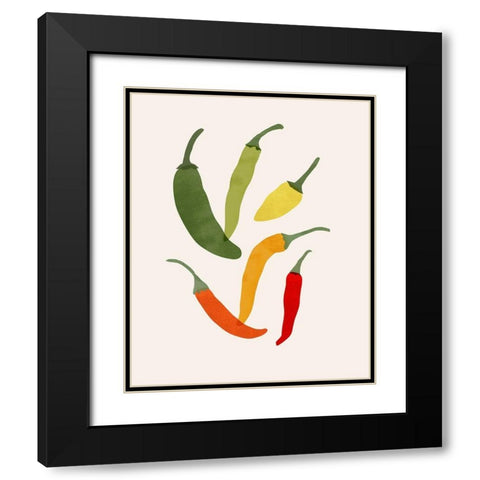 Organic Veg X Black Modern Wood Framed Art Print with Double Matting by Barnes, Victoria