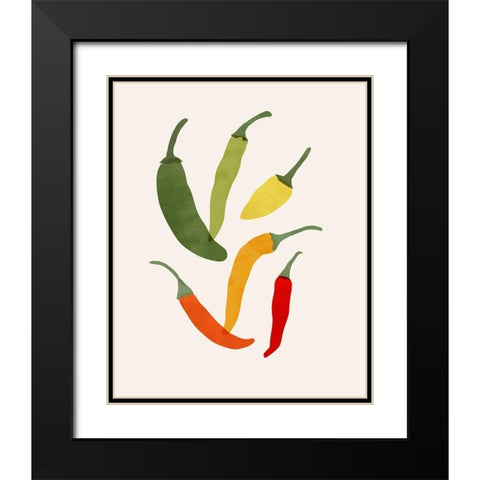 Organic Veg X Black Modern Wood Framed Art Print with Double Matting by Barnes, Victoria