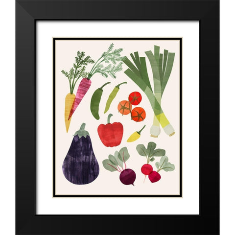 Garden Offering I Black Modern Wood Framed Art Print with Double Matting by Barnes, Victoria