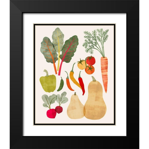 Garden Offering II Black Modern Wood Framed Art Print with Double Matting by Barnes, Victoria