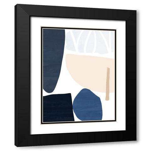 Denim and Sand I Black Modern Wood Framed Art Print with Double Matting by Barnes, Victoria