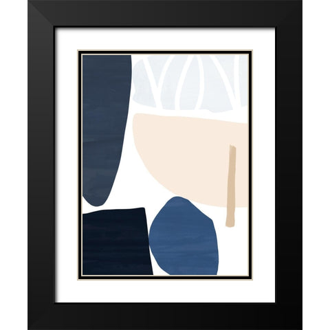 Denim and Sand I Black Modern Wood Framed Art Print with Double Matting by Barnes, Victoria