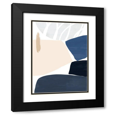 Denim and Sand II Black Modern Wood Framed Art Print with Double Matting by Barnes, Victoria