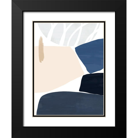 Denim and Sand II Black Modern Wood Framed Art Print with Double Matting by Barnes, Victoria