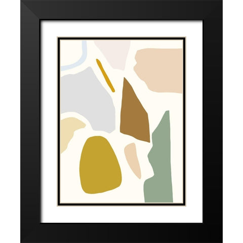 Pastel Splotches I Black Modern Wood Framed Art Print with Double Matting by Barnes, Victoria