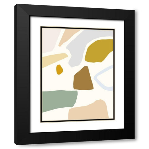 Pastel Splotches II Black Modern Wood Framed Art Print with Double Matting by Barnes, Victoria