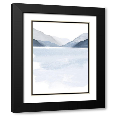 Glacial Lake I Black Modern Wood Framed Art Print with Double Matting by Barnes, Victoria