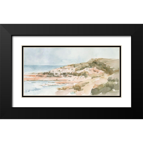 Neutral Seaside II Black Modern Wood Framed Art Print with Double Matting by Caroline, Emma