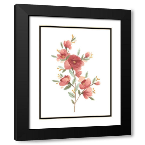 Wildflower Sprig IV Black Modern Wood Framed Art Print with Double Matting by Vess, June Erica