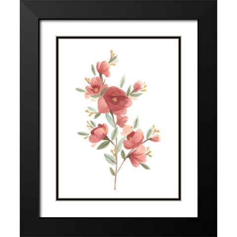 Wildflower Sprig IV Black Modern Wood Framed Art Print with Double Matting by Vess, June Erica