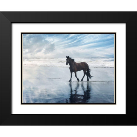 Horse Motion VI Black Modern Wood Framed Art Print with Double Matting by PHBurchett