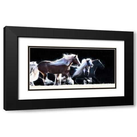 Horse Motion X Black Modern Wood Framed Art Print with Double Matting by PHBurchett