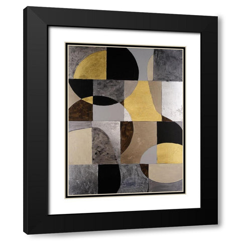 Neutral Framework I Black Modern Wood Framed Art Print with Double Matting by Willett, Michael
