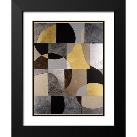 Neutral Framework I Black Modern Wood Framed Art Print with Double Matting by Willett, Michael