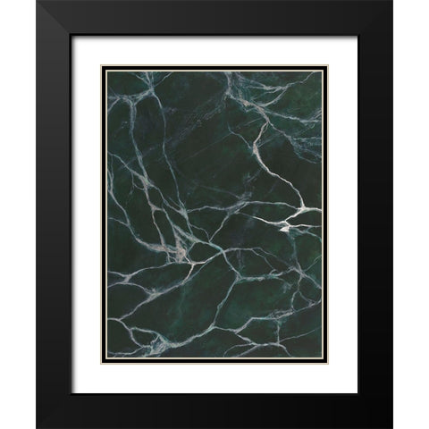Jade Marble I Black Modern Wood Framed Art Print with Double Matting by Willett, Michael
