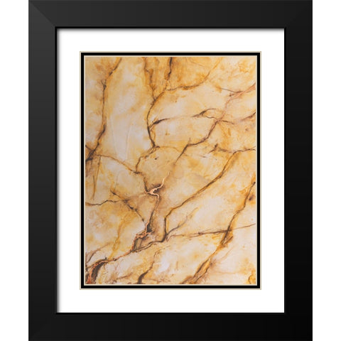 Yellow Marble I Black Modern Wood Framed Art Print with Double Matting by Willett, Michael