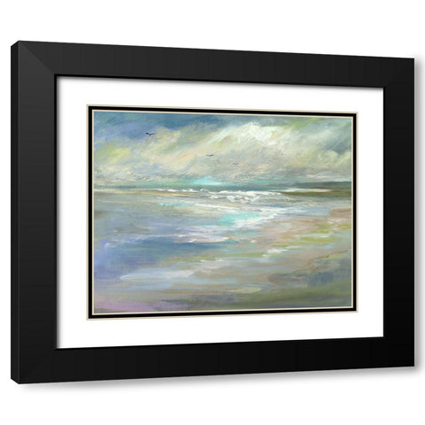 Beach Light I Black Modern Wood Framed Art Print with Double Matting by Finch, Sheila