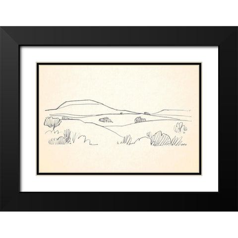 Deserts Edge I Black Modern Wood Framed Art Print with Double Matting by Caroline, Emma