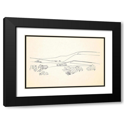 Deserts Edge II Black Modern Wood Framed Art Print with Double Matting by Caroline, Emma