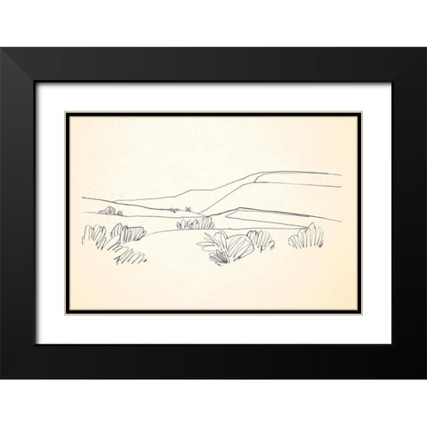 Deserts Edge II Black Modern Wood Framed Art Print with Double Matting by Caroline, Emma