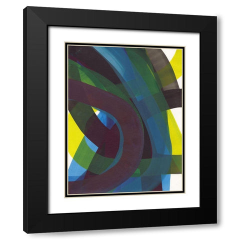 Cool Network II Black Modern Wood Framed Art Print with Double Matting by Fuchs, Jodi