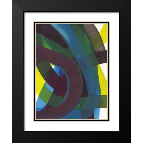 Cool Network II Black Modern Wood Framed Art Print with Double Matting by Fuchs, Jodi
