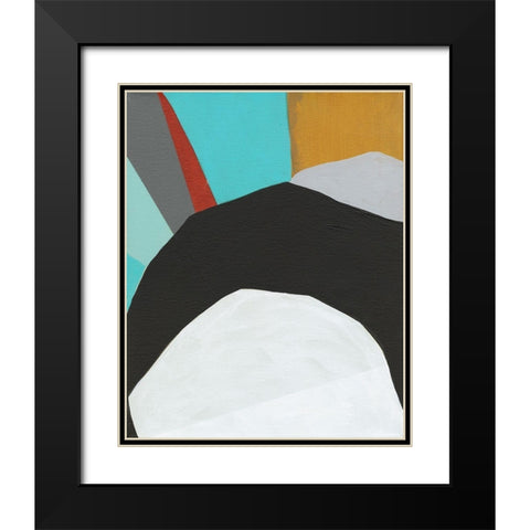 Graphica III Black Modern Wood Framed Art Print with Double Matting by Fuchs, Jodi