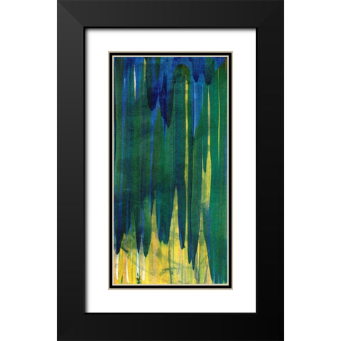 Tropicalia Abstract I Black Modern Wood Framed Art Print with Double Matting by Fuchs, Jodi
