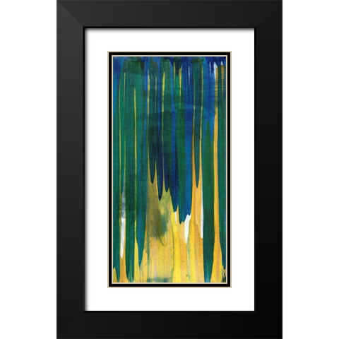 Tropicalia Abstract II Black Modern Wood Framed Art Print with Double Matting by Fuchs, Jodi