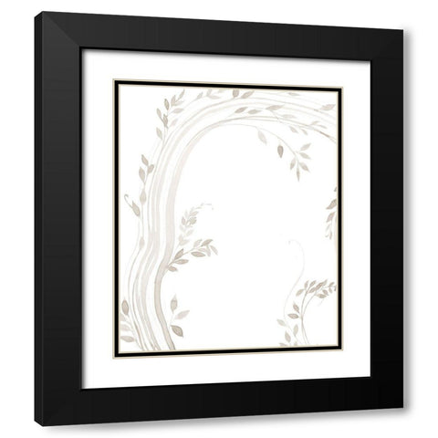 Light Vines I Black Modern Wood Framed Art Print with Double Matting by Popp, Grace