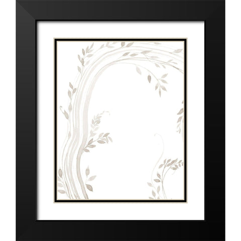 Light Vines I Black Modern Wood Framed Art Print with Double Matting by Popp, Grace