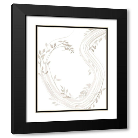 Light Vines II Black Modern Wood Framed Art Print with Double Matting by Popp, Grace