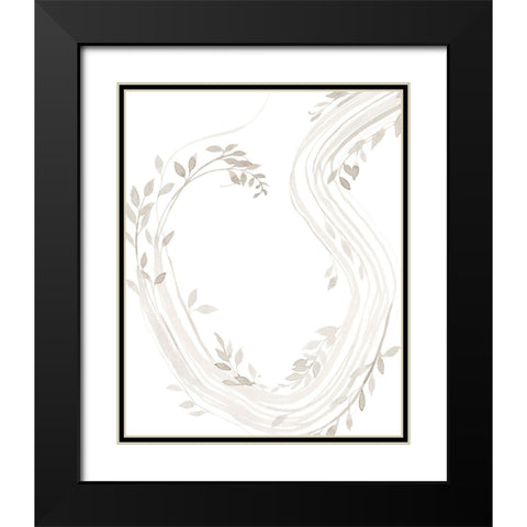 Light Vines II Black Modern Wood Framed Art Print with Double Matting by Popp, Grace