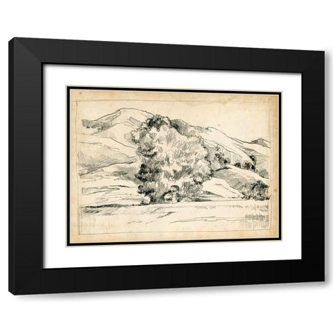 Mountain Sketch II Black Modern Wood Framed Art Print with Double Matting by Parker, Jennifer Paxton