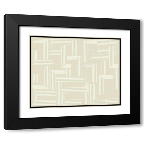 The Collision I Black Modern Wood Framed Art Print with Double Matting by Wang, Melissa