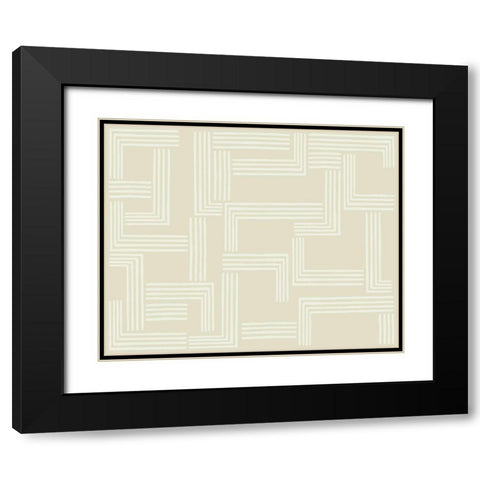 The Collision II Black Modern Wood Framed Art Print with Double Matting by Wang, Melissa