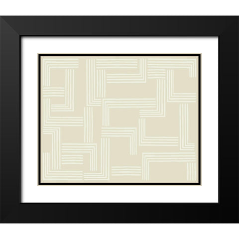 The Collision II Black Modern Wood Framed Art Print with Double Matting by Wang, Melissa