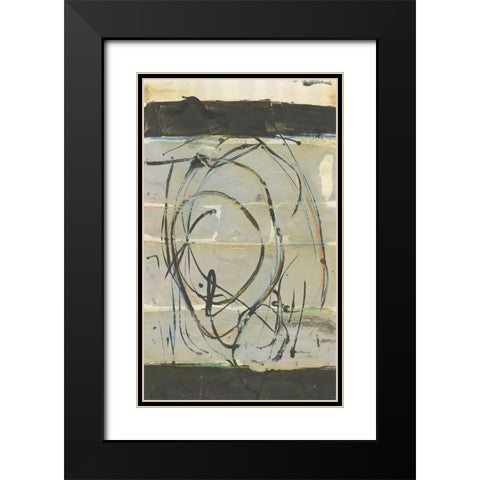 Continuing Energy II Black Modern Wood Framed Art Print with Double Matting by Combs, Joyce