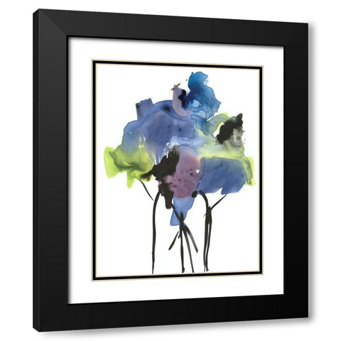Natures Bouquet I Black Modern Wood Framed Art Print with Double Matting by Combs, Joyce