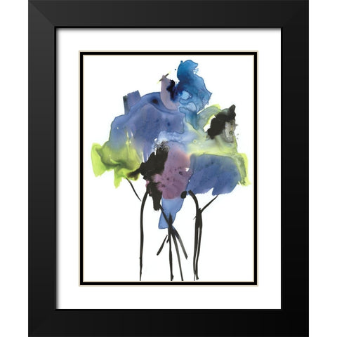Natures Bouquet I Black Modern Wood Framed Art Print with Double Matting by Combs, Joyce