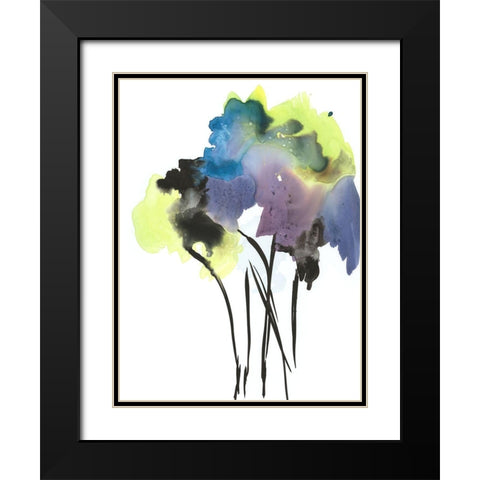 Natures Bouquet II Black Modern Wood Framed Art Print with Double Matting by Combs, Joyce