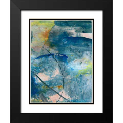 Spring Winds II Black Modern Wood Framed Art Print with Double Matting by Combs, Joyce