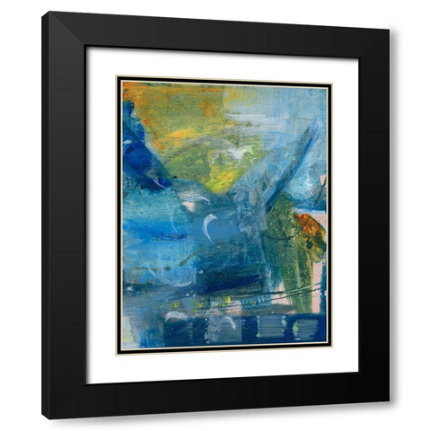 Spring Winds IV Black Modern Wood Framed Art Print with Double Matting by Combs, Joyce