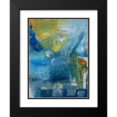 Spring Winds IV Black Modern Wood Framed Art Print with Double Matting by Combs, Joyce