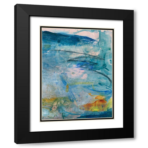 Spring Winds V Black Modern Wood Framed Art Print with Double Matting by Combs, Joyce