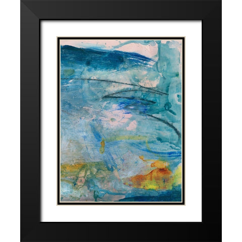Spring Winds V Black Modern Wood Framed Art Print with Double Matting by Combs, Joyce