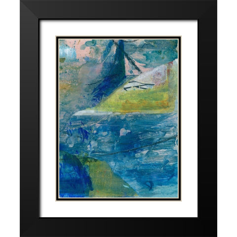 Spring Winds VI Black Modern Wood Framed Art Print with Double Matting by Combs, Joyce