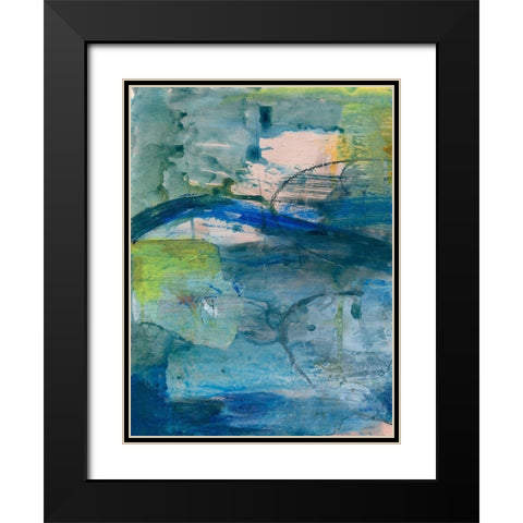 Spring Winds VIII Black Modern Wood Framed Art Print with Double Matting by Combs, Joyce